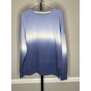 Balance Collection Blue Ombre Crewneck Sweatshirt Size Medium NWT